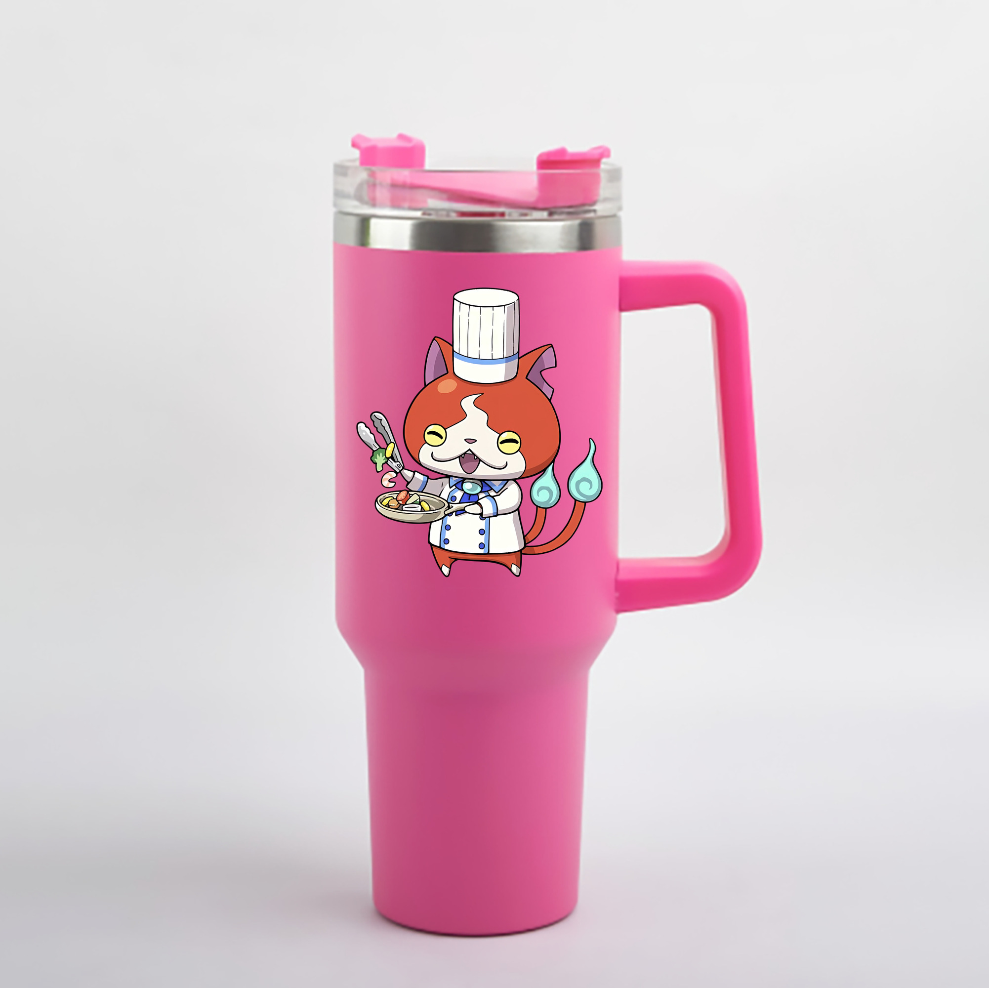 （画像用） 妖怪ウォッチ Yo-kai Watch 1200mL車用タンブラー - クリスタルステッカー（プラスチックストロー付き）